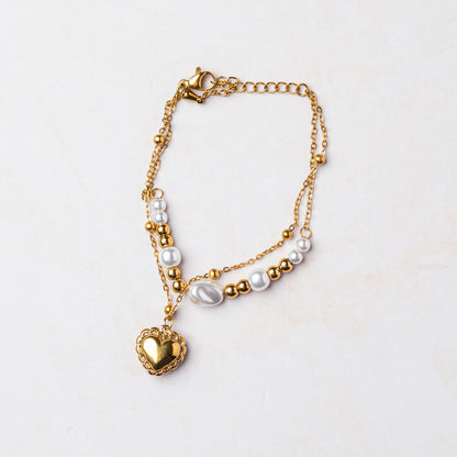 Heart of Gold Charm Bracelet