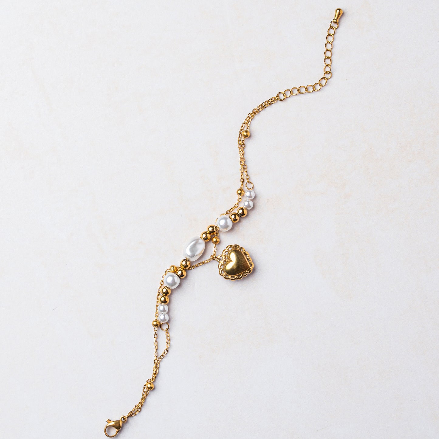 Heart of Gold Charm Bracelet