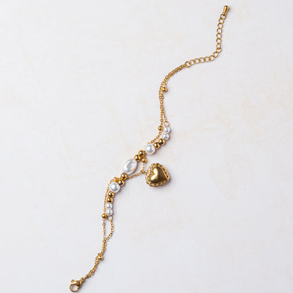 Heart of Gold Charm Bracelet
