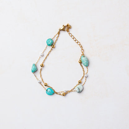Ocean Charm Gemstone Bracelet