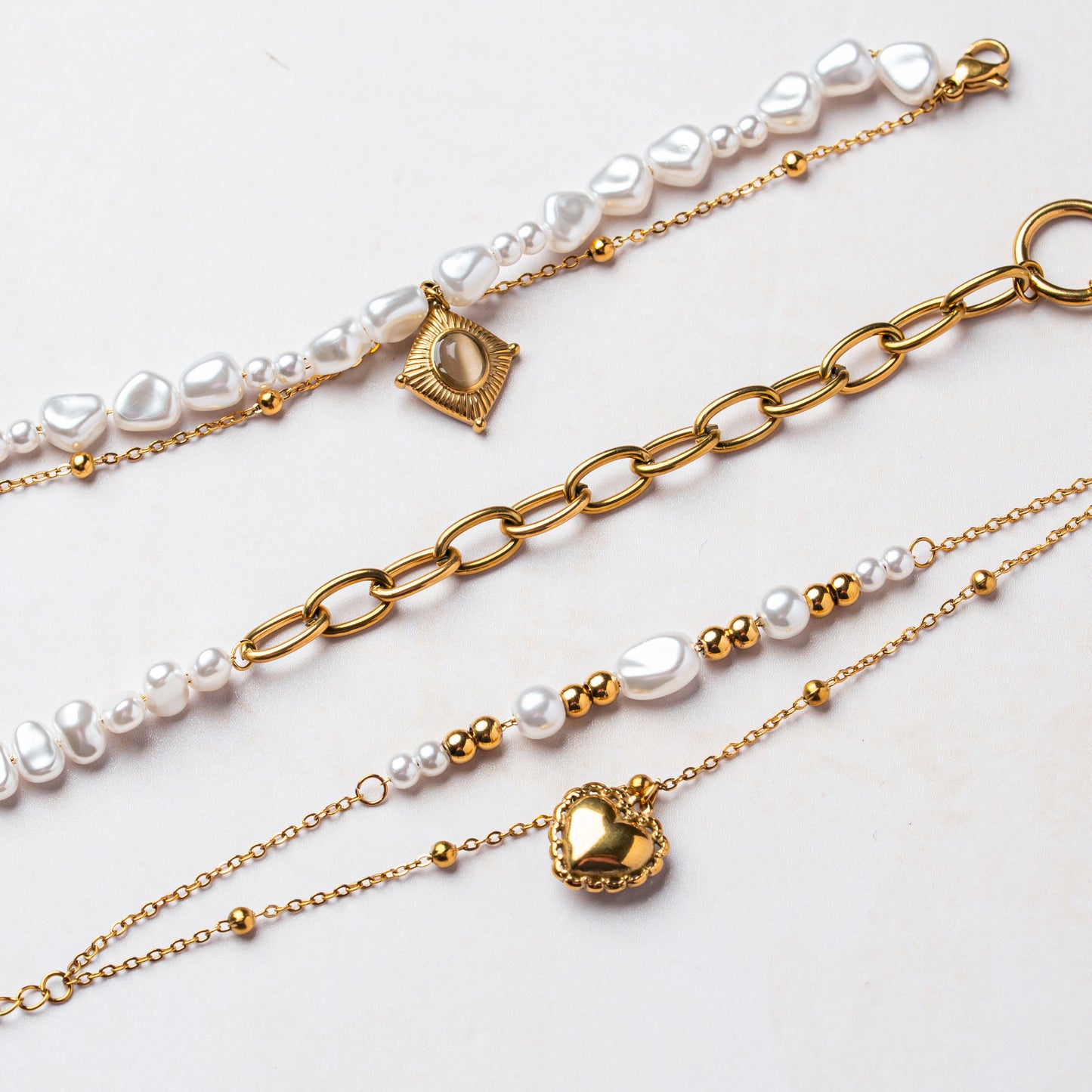 Luxe Pearl Chain Bracelet