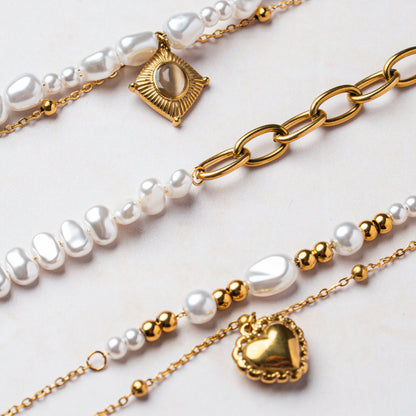 Heart of Gold Charm Bracelet