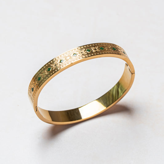 Heritage Engraved Bracelet (Green)