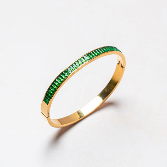 Emerald Groove Bracelet