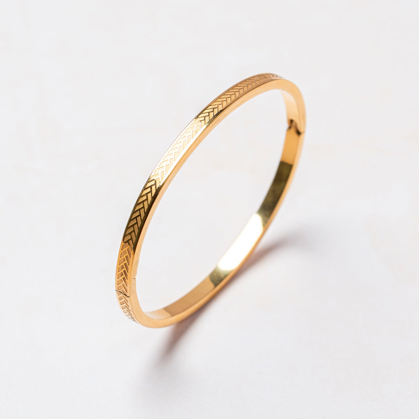 Micro-Texture Gold Bracelet