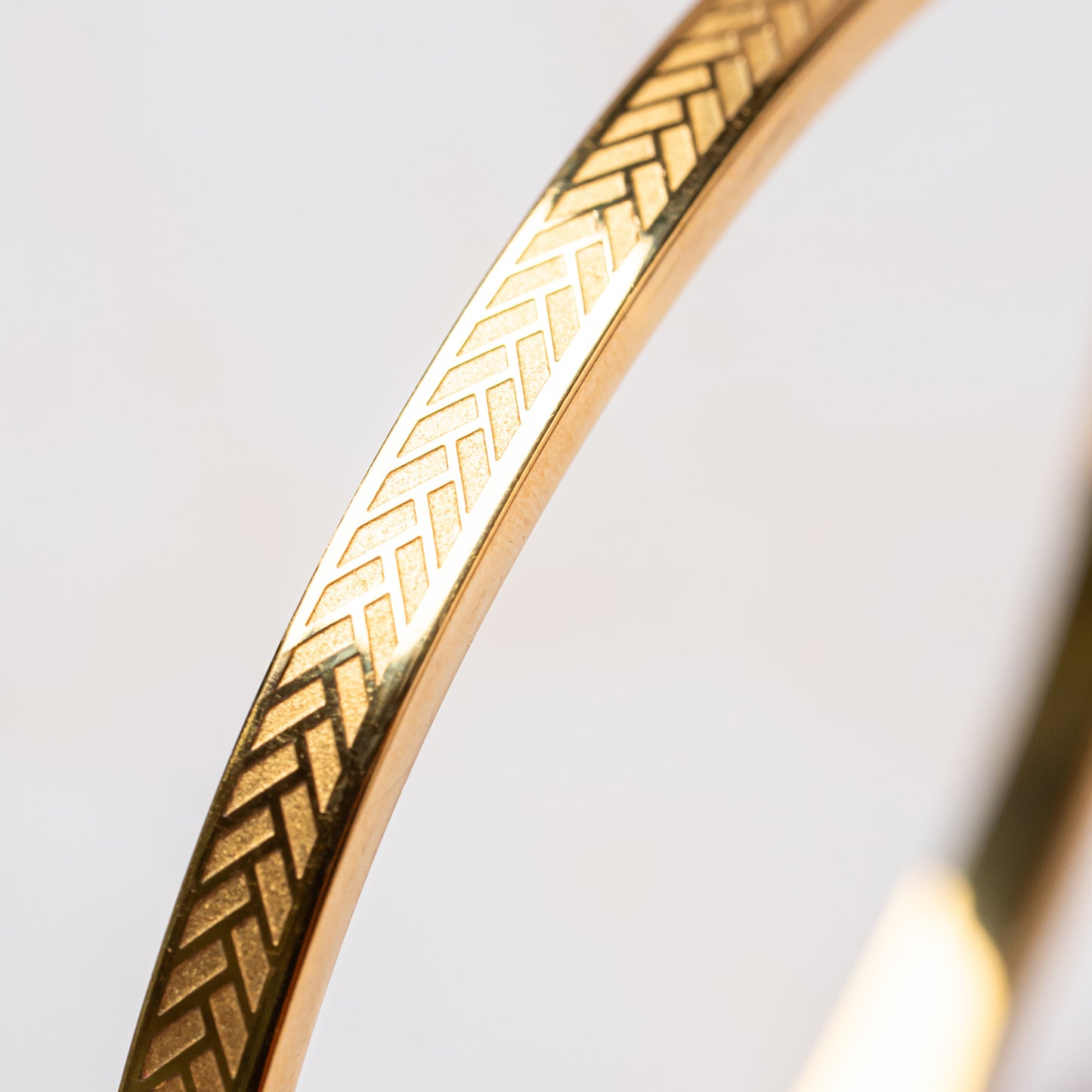 Micro-Texture Gold Bracelet