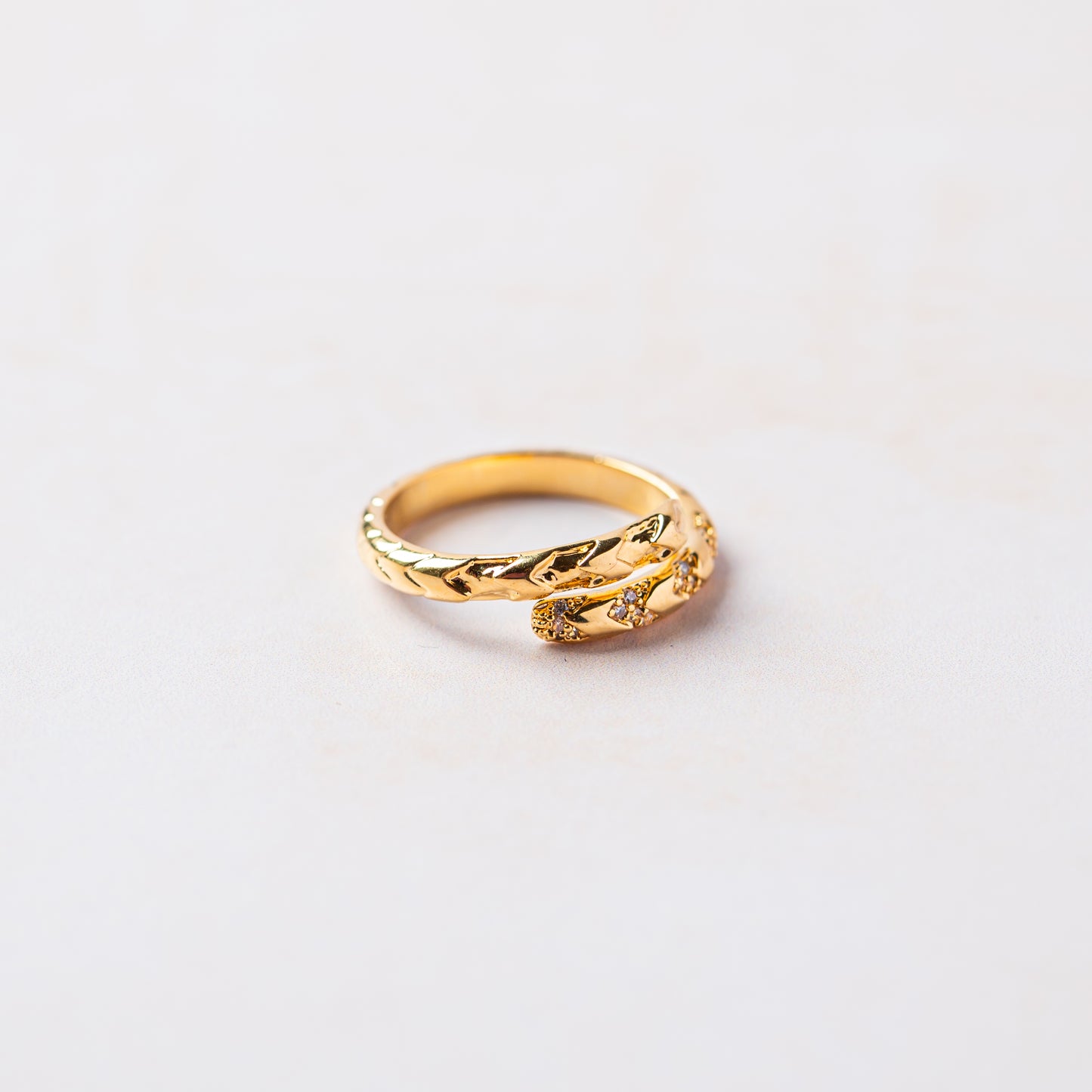 Serpent Twist Gold Ring