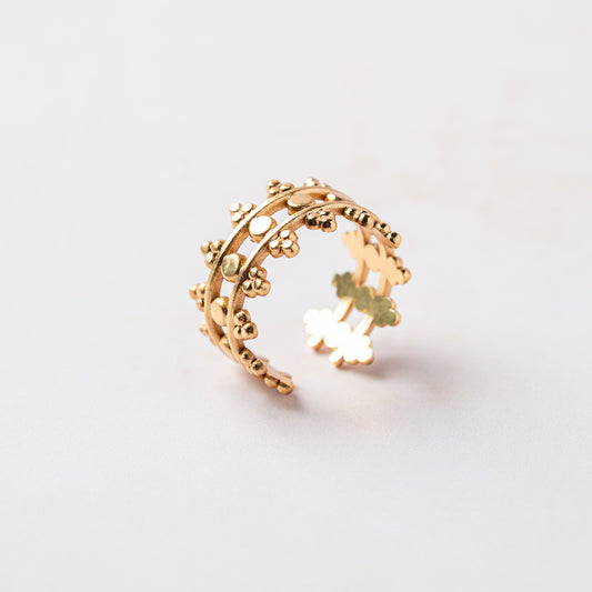 Floral Crown Adjustable Ring