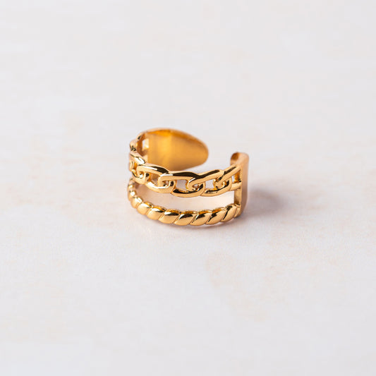 Double Chain Band Ring