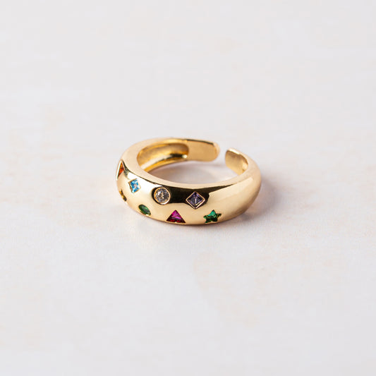 Multi-Color Starburst Ring
