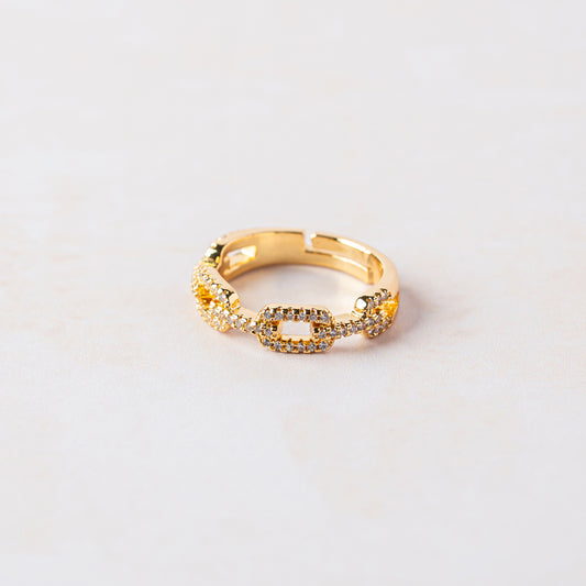 Sparkling Chain Link Ring