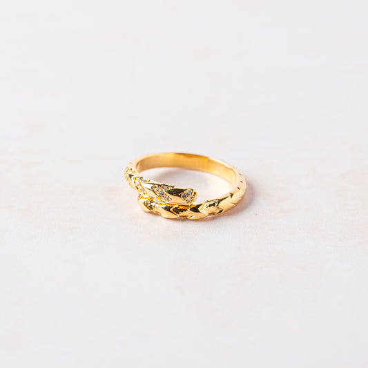 Serpent Twist Gold Ring