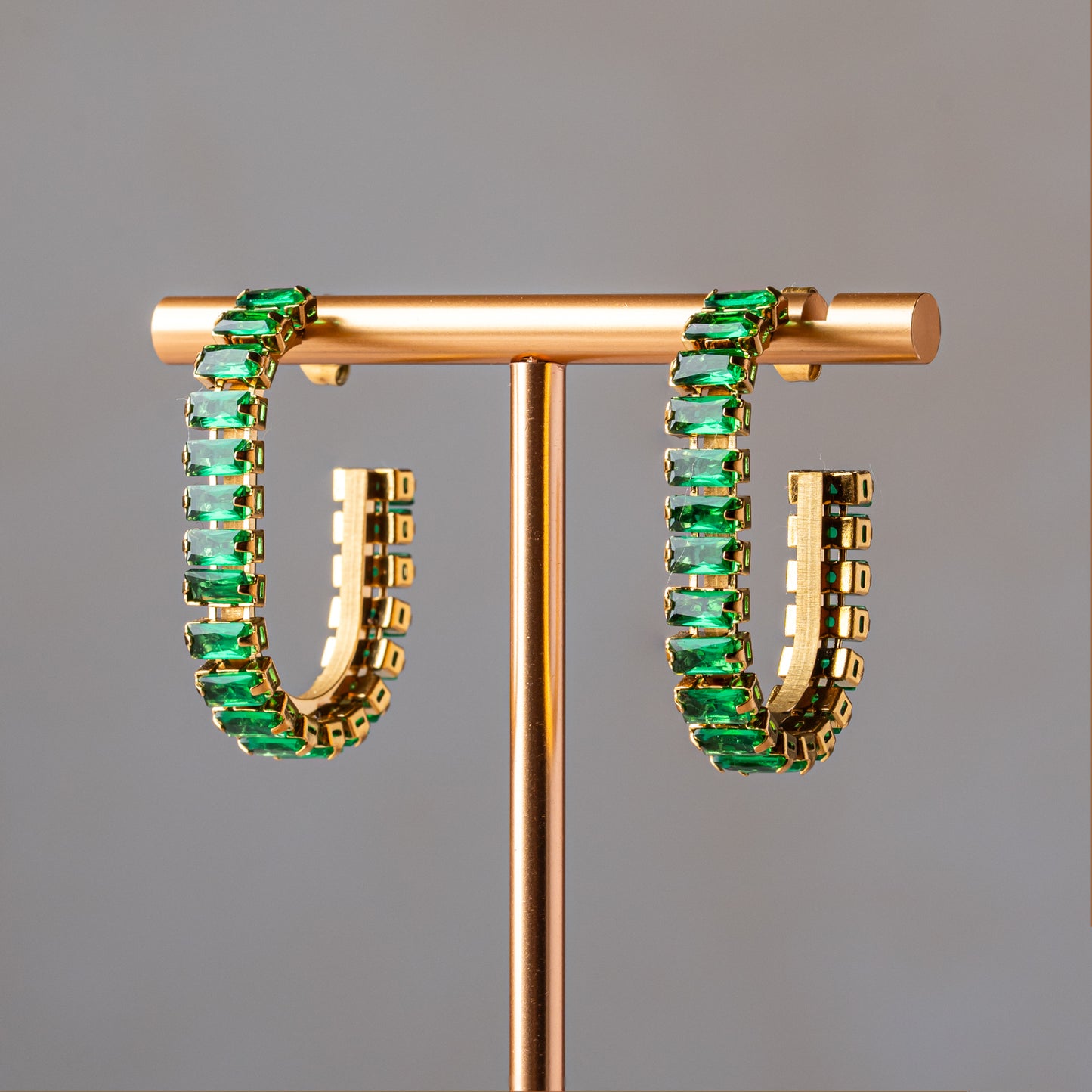 Emerald Hoops
