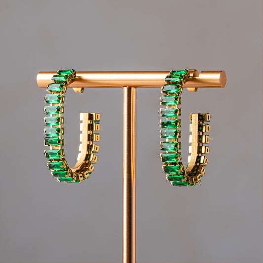 Emerald Hoops