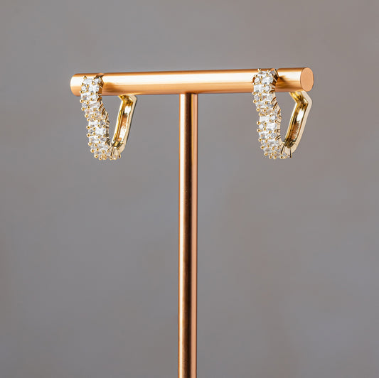 Crystalline Heart Hoops