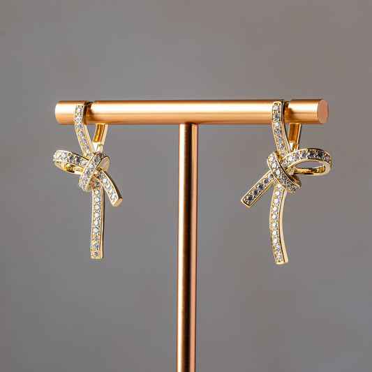 Ribbon Bow Drop Earrings