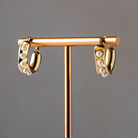Orb Pearl Hoops