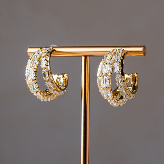 Luxe Crystal Hoop Earrings
