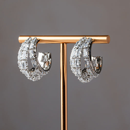 Luxe Crystal Hoop Earrings