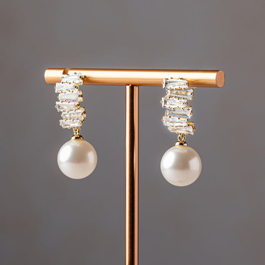 Crystal Stack Pearl Drops