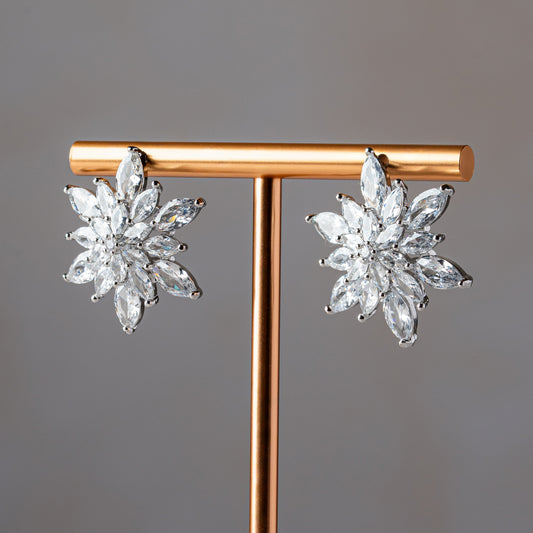 Crystal Petal Cluster Studs