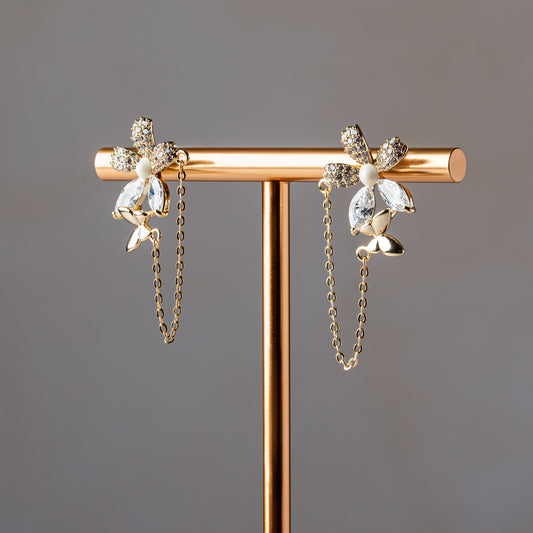 Blooming Grace Chain Studs