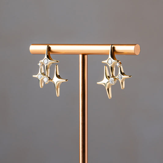 Golden Nova Drop Earrings