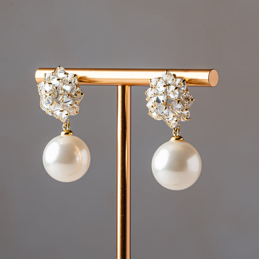 Crystal Cluster Pearl Drops