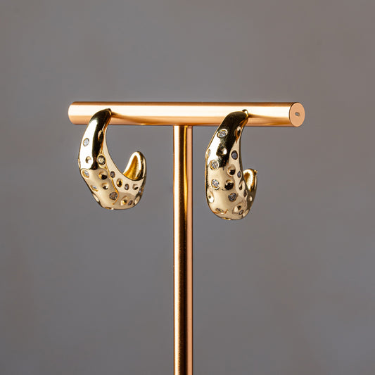 Studded Dome Hoops