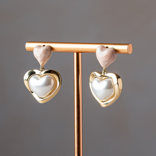 Heart Drop Earrings