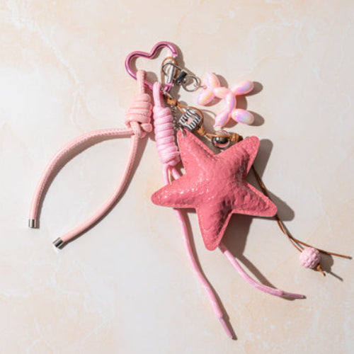 Pink Star Bag Charm