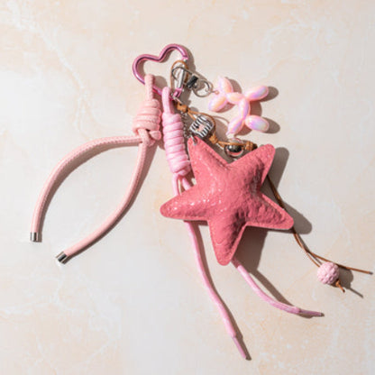Pink Star Bag Charm