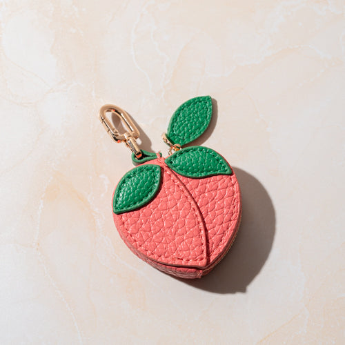 Peach Bag Charm & Coin Pouch