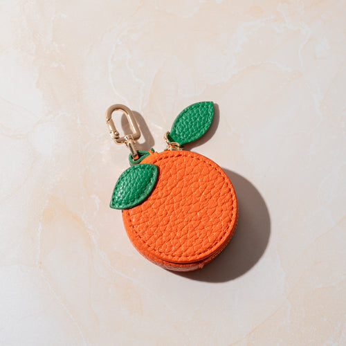 Orange Bag Charm & Coin Pouch
