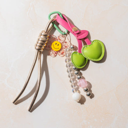 Green Heart Sunshine Bag Charm