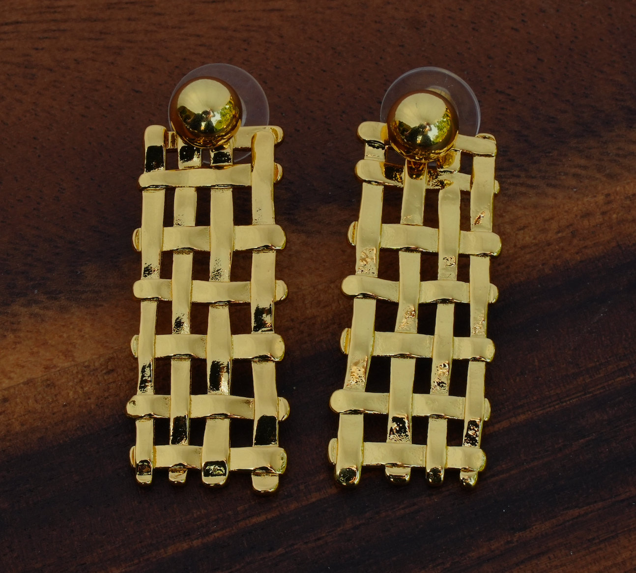 Woven Texture Drop Earrings