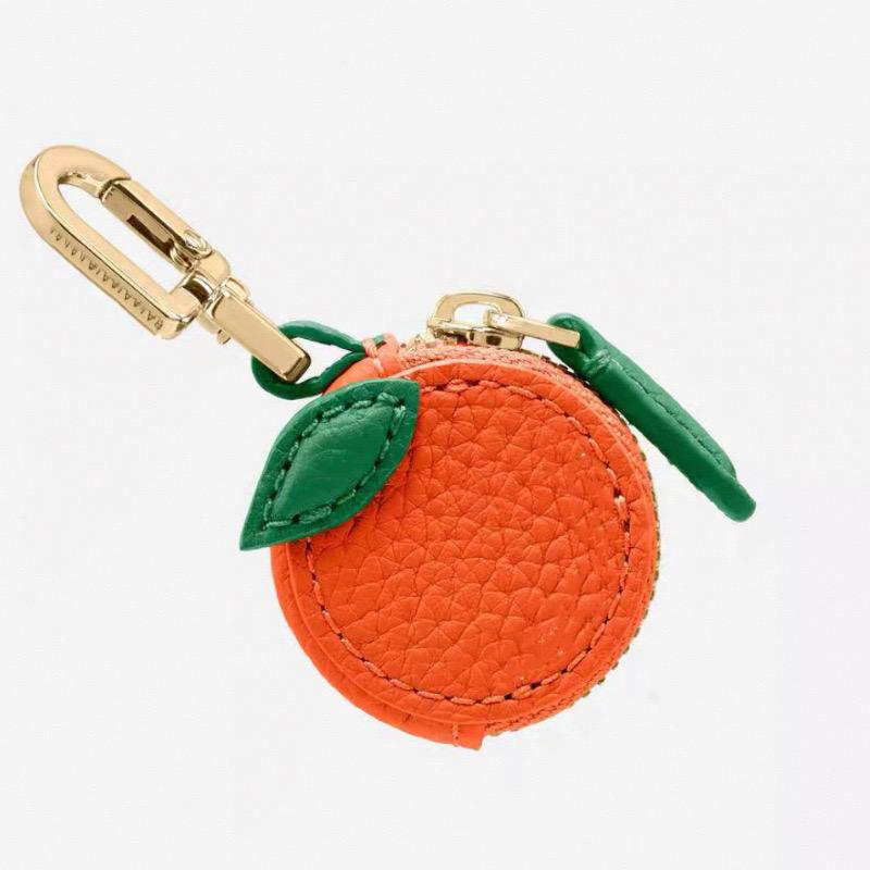 Orange Bag Charm & Coin Pouch