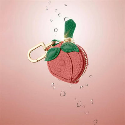 Peach Bag Charm & Coin Pouch