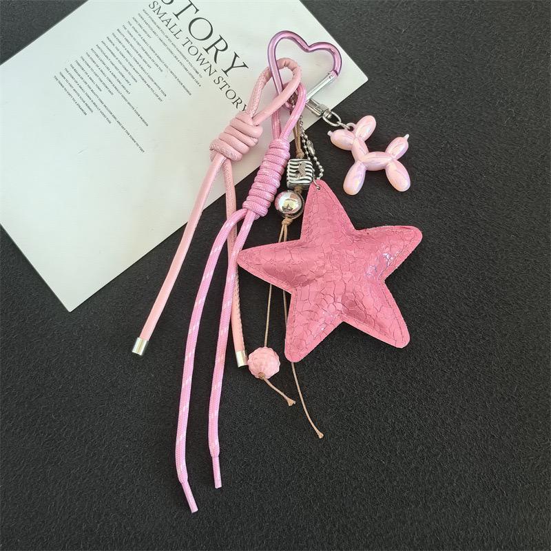 Pink Star Bag Charm