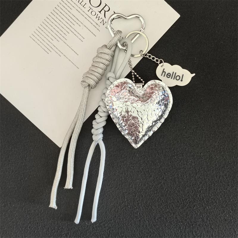 Silver Heart Bag Charm