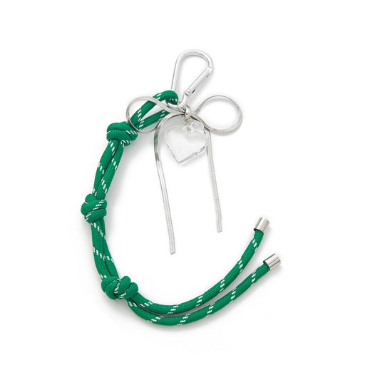 Green Heart Bag Charm