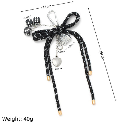 Black Dice Bag Charm